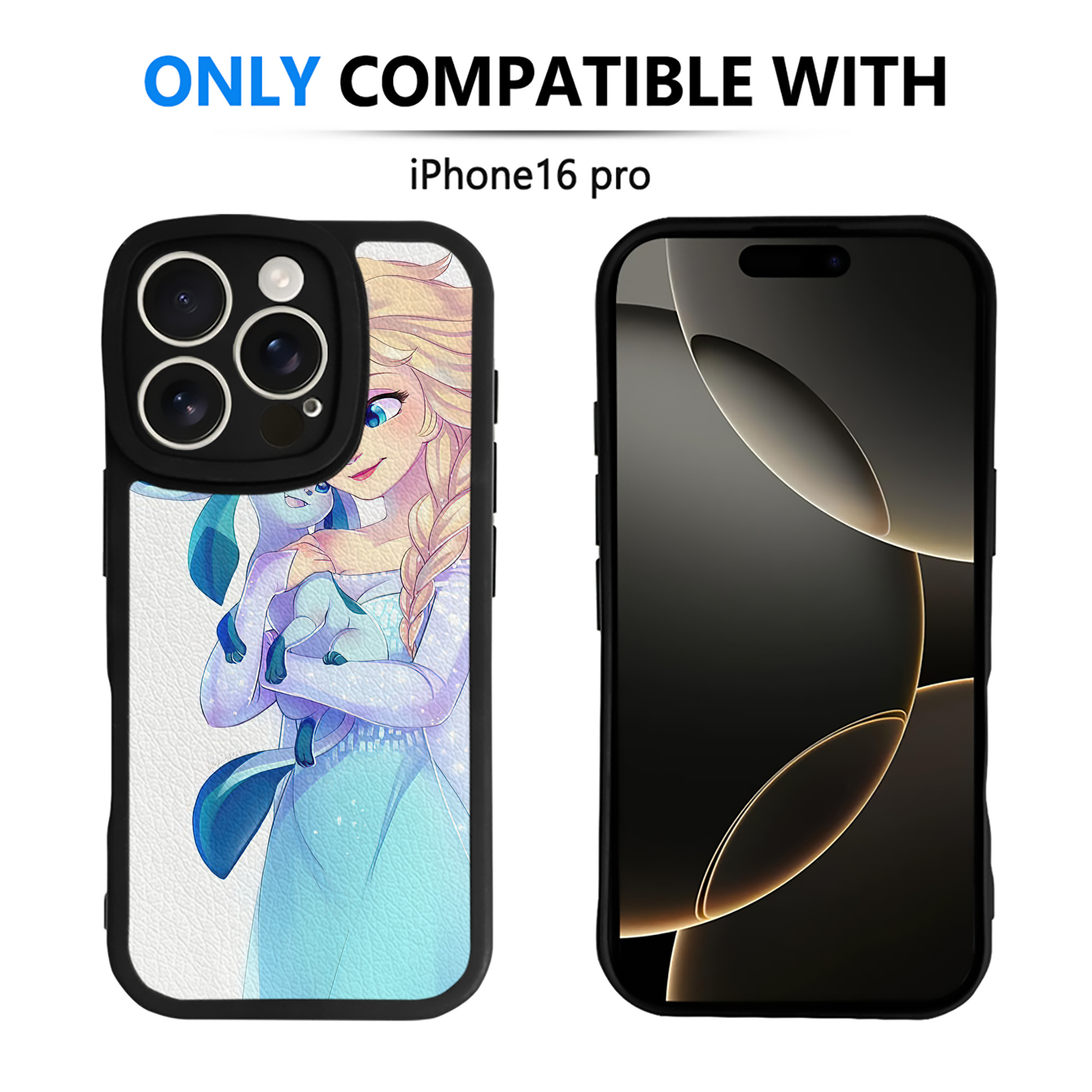 （画像用） アナと雪の女王 アンナ エルサ Frozen Anna Elsa 【iPhone 16シリーズ対応】シリコンスマホケース（レザー調） 材質：シリコン